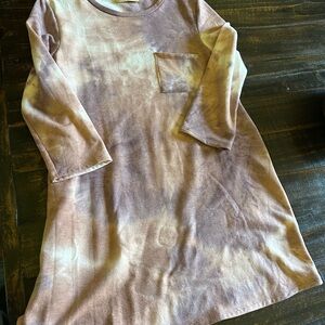 Tie-Dye Long Sleeve Dress